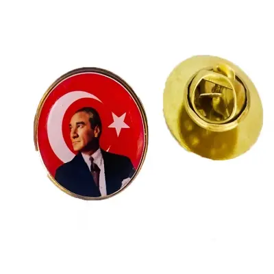 Atatürk Sivil Bayraklı Rozet (35'Li) 20 mm